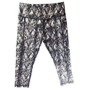CVG Leggings Medusa snakeskin Medium Stretch pants capri Womens yoga exercise